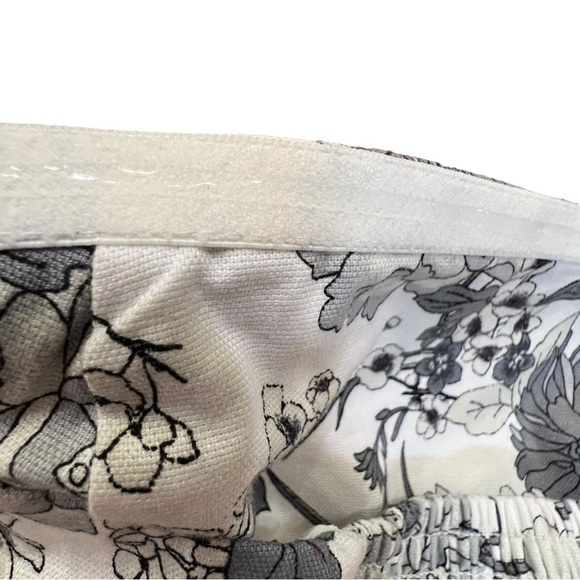 OLD NAVY Strapless Gray & White Floral Midi Party Strapless Dress, Size 6 - Picture 11 of 16